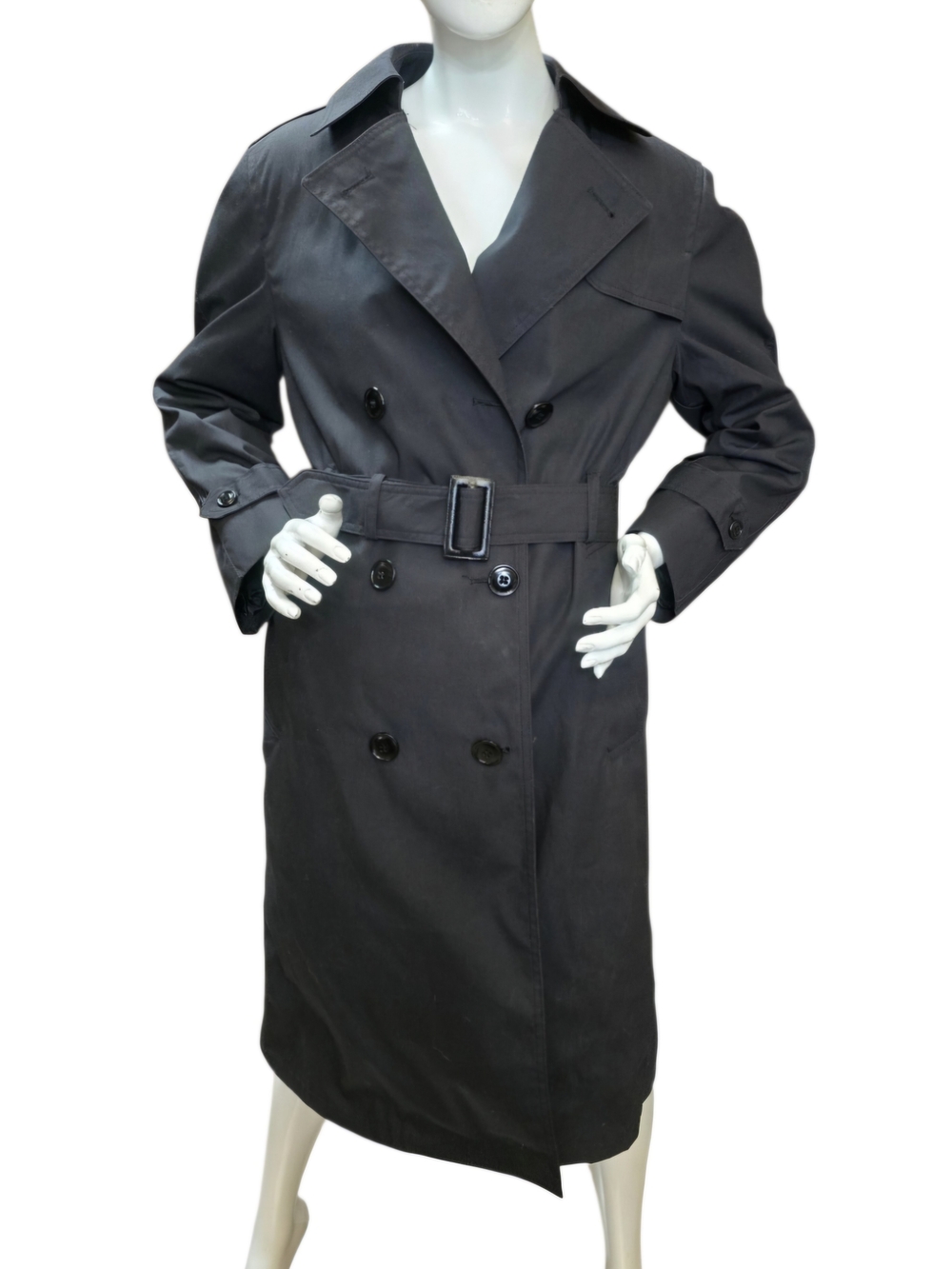 Authentic US Army Women’s All-Weather Trench Coat Black Garrison Collection 10R